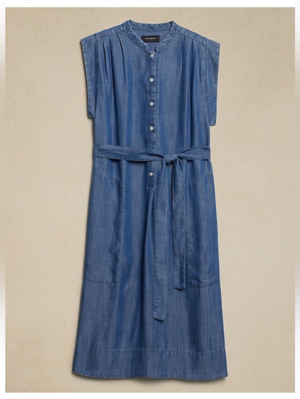 Banana Republic Factory Chambray Midi Shirt Dress Size S